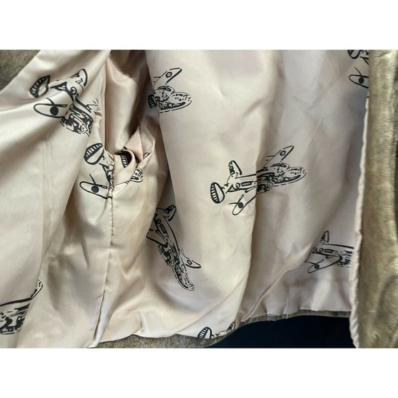 Vtg The Flight Club Aviator Jacket Leather Womens Medium Pioneer 1910-87 Patch - Picture 5 of 7